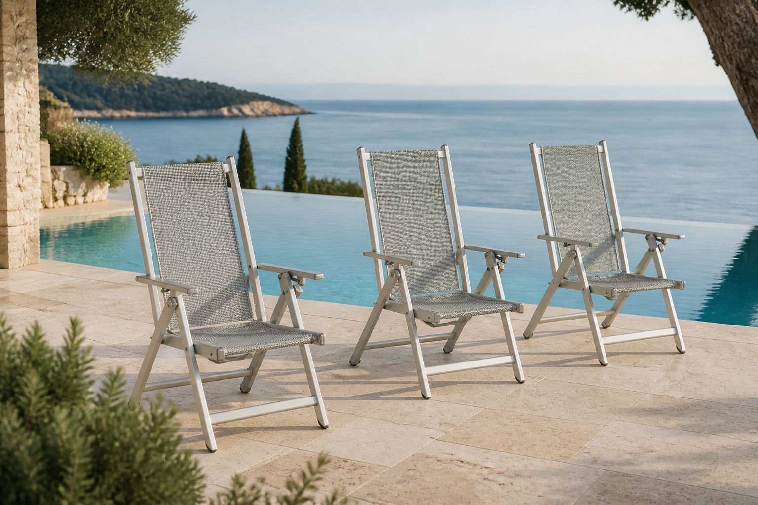 Design della sdraio regolabile Montecarlo Toscano Forme