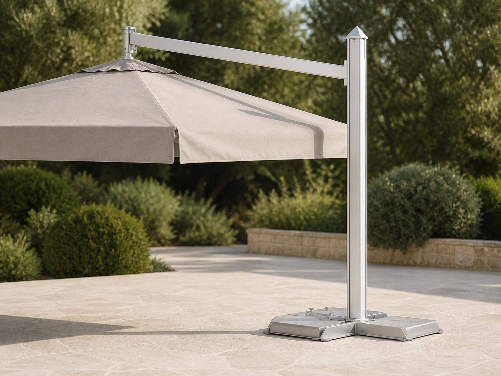 Struttura laterale professionale in alluminio dell’ombrellone Ouverture Toscano Forme